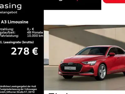 Gebraucht Audi A3 Advanced Plus 150 PS (110 kW) 2025 Rot Limousine