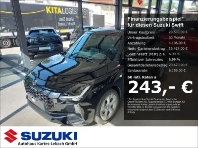 Neu Suzuki Swift Comfort 83 PS (61 kW) 2026 Schwarz Kleinwagen