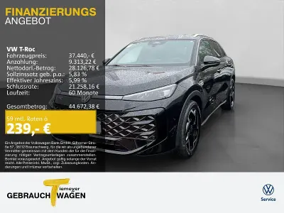 Nowe VW T-Roc R-line 150 KM (110 kW) 2026 Czarny SUV
