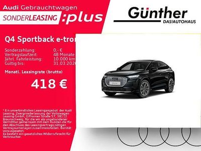 Schwarz Gebraucht 2025 Audi Q4 Sportback e-tron S-Line SUV | 44.566 € (Etwas zu teuer)