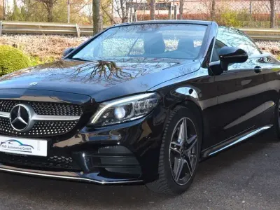 Brugt Mercedes C200 AMG line 184 HK (135 kW) 2020 Sort Cabriolet