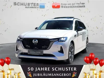 Gebraucht Mazda CX-80 Homura-Line 254 PS (186 kW) 2025 Platinum quartz (metallic) SUV