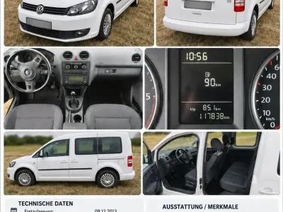 Gebraucht VW Caddy 75 PS (55 kW) 2013 Weiß Van / Kleinbus