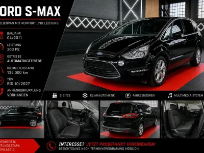 Gebraucht Ford S-MAX S 203 PS (149 kW) 2011 Schwarz Van / Kleinbus