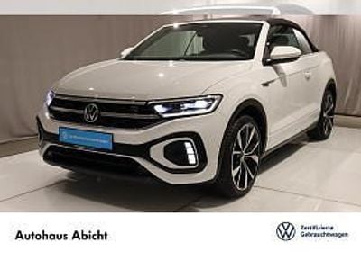 Gebraucht VW T-Roc Cabriolet R-line 150 PS (110 kW) 2022 Weiß (pure white schwarz (weiß)) Cabrio