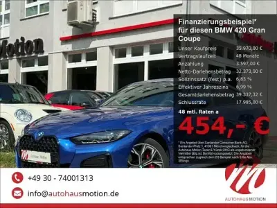 Gebraucht BMW 420 Gran Coupé M Sport 190 PS (139 kW) 2023 Portimao blau metallic Coupé