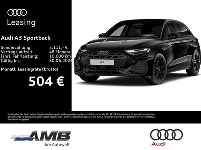 Nuova Audi A3 S-Line 150 CV (110 kW) 2026 Nero Berlina