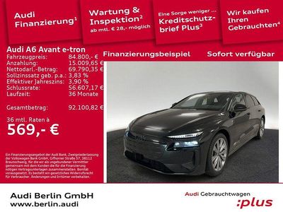 Mythosschwarz metallic Gebraucht 2025 Audi A6 e-tron Performance Kombi | 84.800 €