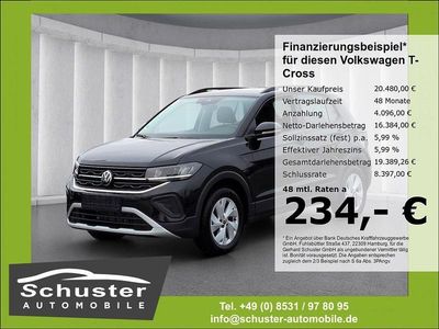 Gebraucht VW T-Cross Life 95 PS (69 kW) 2024 Schwarz SUV
