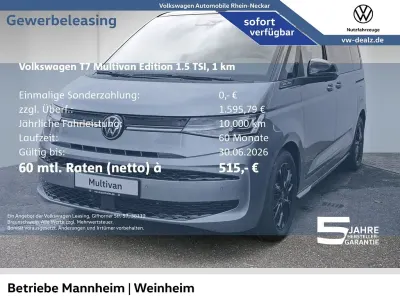 Nouvelle VW Multivan Edition 245 ch (180 kW) 2026 Argent Monospace