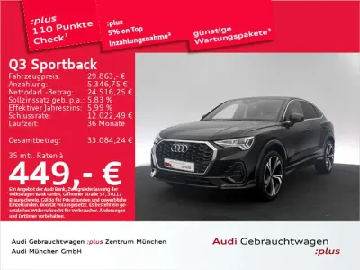 Gebraucht Audi Q3 245 PS (180 kW) 2021 Mythosschwarz metallic SUV