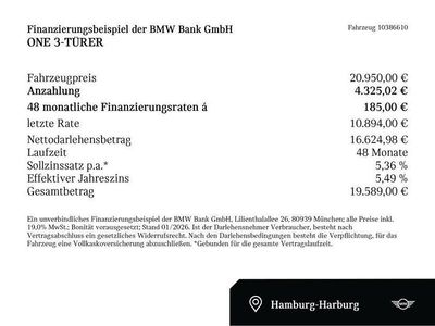 Midnight black (schwarz) Gebraucht 2022 Mini ONE Kleinwagen | 20.750 € (Fairer Preis)