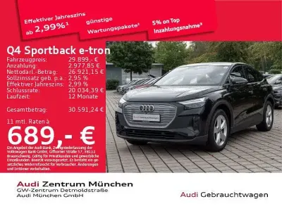 Gebraucht Audi Q4 Sportback e-tron 125 kW (170 PS) 2023 Schwarz SUV