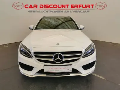 Gebraucht Mercedes C220 AMG line 170 PS (125 kW) 2016 Polarweiss  unilack Kombi