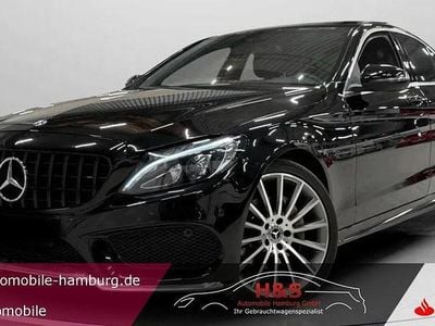 Schwarz unilack Gebraucht 2018 Mercedes C220 AMG line Limousine | 24.400 € (Teuer)