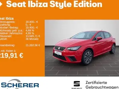 Brugt Seat Ibiza Style 116 HK (85 kW) 2024 Rød Sedan