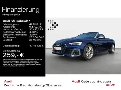 Gebraucht Audi S5 Cabriolet Sport 354 PS (260 kW) 2023 Navarrablau metallic/verdeck s Cabrio