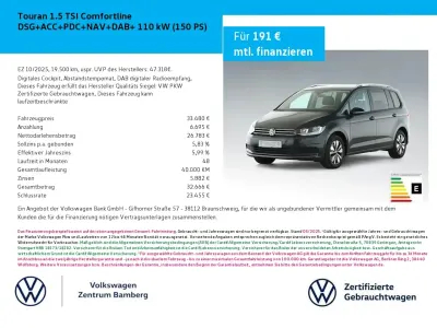 Gebraucht VW Touran Comfortline 150 PS (110 kW) 2025 Grau Van / Kleinbus