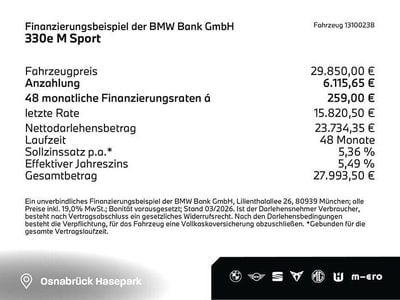 Gebraucht BMW 330e M Sport 292 PS (214 kW) 2021 Mineralgrau (grau) Limousine