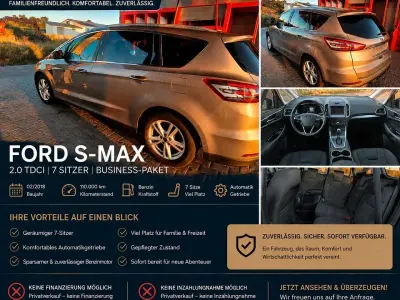 Gebraucht Ford S-MAX Titanium 241 PS (177 kW) 2018 Silber Van / Kleinbus