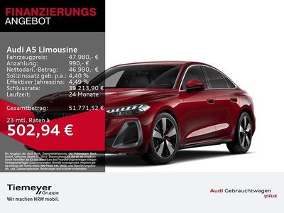 Gebraucht Audi A5 S-Line 204 PS (150 kW) 2025 Rot Limousine