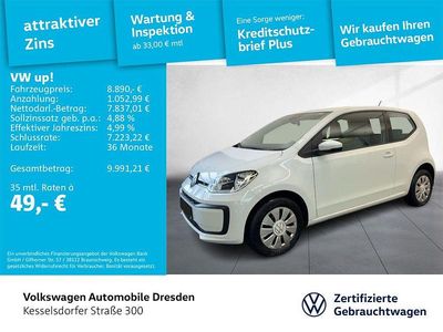 Weiß Gebraucht 2021 VW up! Kleinwagen | 7.980 € (Guter Preis)