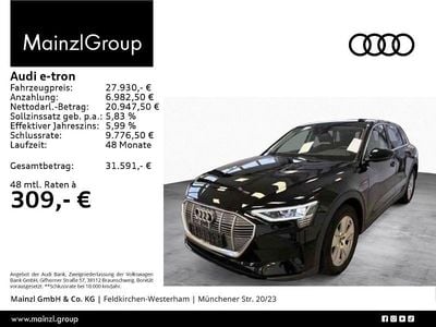 Schwarz Gebraucht 2022 Audi e-tron SUV | 27.930 € (Superpreis)
