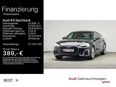 Gebraucht Audi A5 Sportback S-Line 204 PS (150 kW) 2023 Mythosschwarz metallic Kleinwagen