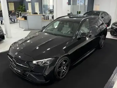 Gebraucht Mercedes C200 AMG line 204 PS (150 kW) 2021 Obsidianschwarz  metalliclack Kombi