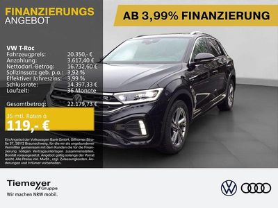 Usado VW T-Roc R-line 110 HP (80 kW) 2022 Preto SUV