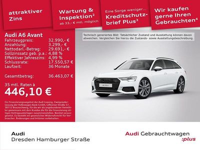 Weiss Gebraucht 2023 Audi A6 Sport Kombi | 32.990 € (Fairer Preis)