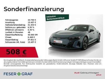 Gebraucht Audi e-tron GT quattro Ambiente 350 kW (476 PS) 2021 Kemoragrau metallic Limousine