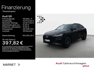 Gebraucht Audi Q8 S-Line 340 PS (250 kW) 2022 Mythosschwarz metallic SUV