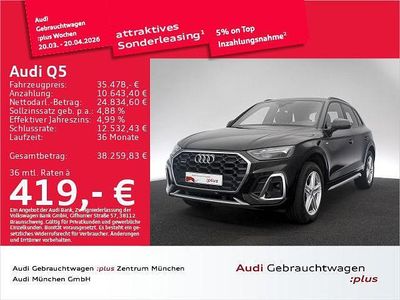 Gebraucht Audi Q5 S-Line 204 PS (150 kW) 2023 Schwarz SUV