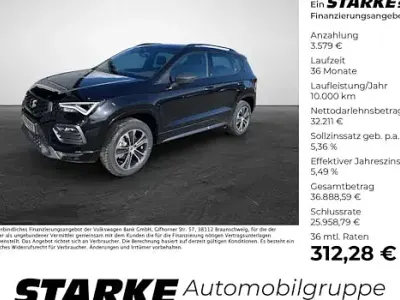 Neu Seat Ateca Black Edition 150 PS (110 kW) 2026 Schwarz ("magic" schwarz) SUV