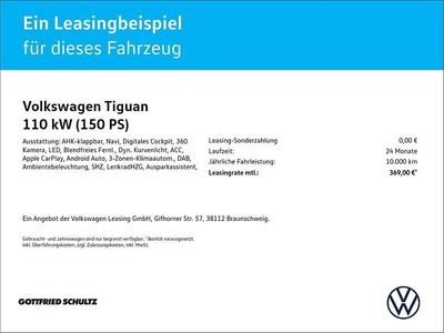 Usata VW Tiguan Goal 150 CV (110 kW) 2025 Nero SUV