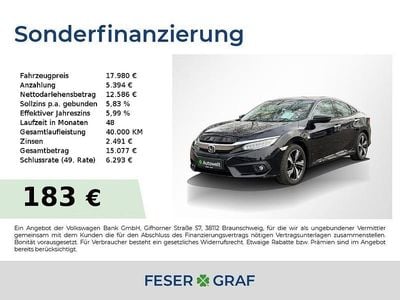 Crystal black p. Gebraucht 2018 Honda Civic Executive Limousine | 17.980 € (Guter Preis)