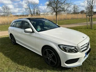 Gebraucht Mercedes C220 AMG 194 PS (142 kW) 2018 Weiß Kombi