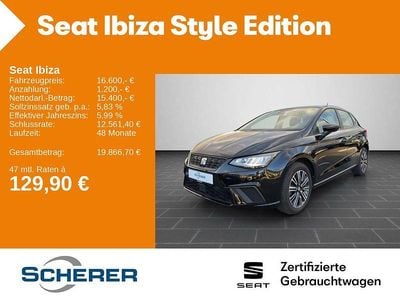 Gebraucht Seat Ibiza Style 116 PS (85 kW) 2024 Midnight schwarz metallic (metallic) Limousine