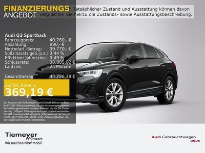 Schwarz Gebraucht 2025 Audi Q3 Sportback S-Line SUV | 40.760 € (Guter Preis)