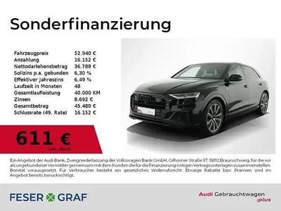 Mythosschwarz metallic Gebraucht 2021 Audi Q8 Ambiente SUV | 52.940 € (Fairer Preis)