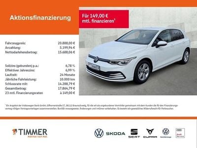 Usata VW Golf VIII Life 131 CV (96 kW) 2023 Bianco Berlina