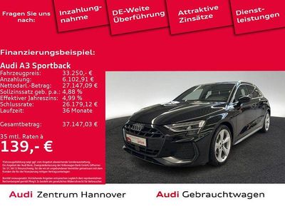 Gebraucht Audi A3 S-Line 150 PS (110 kW) 2024 0e mythosschwarz metallic (metallic) Limousine