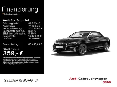 Gebraucht Audi A5 Cabriolet Ambiente 204 PS (150 kW) 2022 Mythosschwarz metallic Cabrio