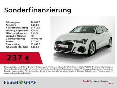 Ibisweiß Gebraucht 2021 Audi A3 S-Line Limousine | 20.880 € (Guter Preis)