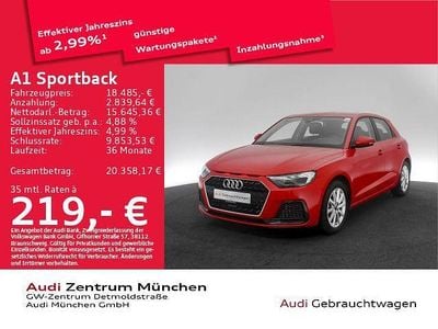 Usata Audi A1 Sportback Advanced 95 CV (69 kW) 2022 Rosso Utilitaria