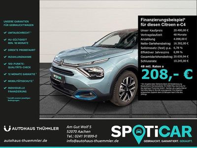 Używany Citroën e-C4 Shine 100 kW (136 KM) 2021 Niebieski Sedan/Limuzyna