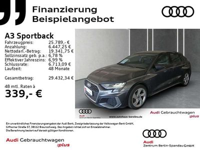 Gebraucht Audi A3 S-Line 204 PS (150 kW) 2022 Daytonagrau perleffekt Limousine