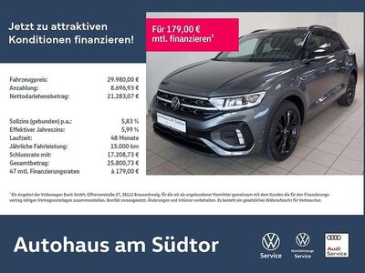 Gebraucht VW T-Roc R-line 150 PS (110 kW) 2023 Indiumgrau metallic/schwarz SUV