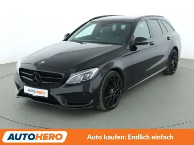 Gebraucht Mercedes C300 AMG line 245 PS (180 kW) 2017 Obsidianschwarz Kombi